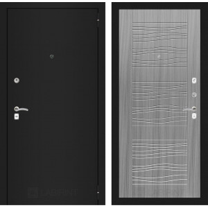 Входная дверь CLASSIC шагрень черная 06 - Сандал серый