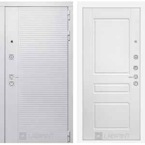 Входная дверь PIANO WHITE 03 - Белый софт 880х2050 правая/левая