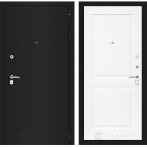 Входная дверь CLASSIC шагрень черная 11 - Белый софт