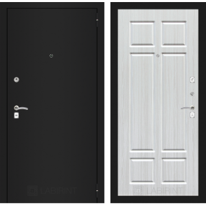Входная дверь CLASSIC шагрень черная 08 - Кристалл вуд