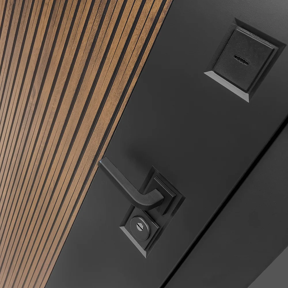 Входная дверь Айслаб 10 - Серый рельеф софт