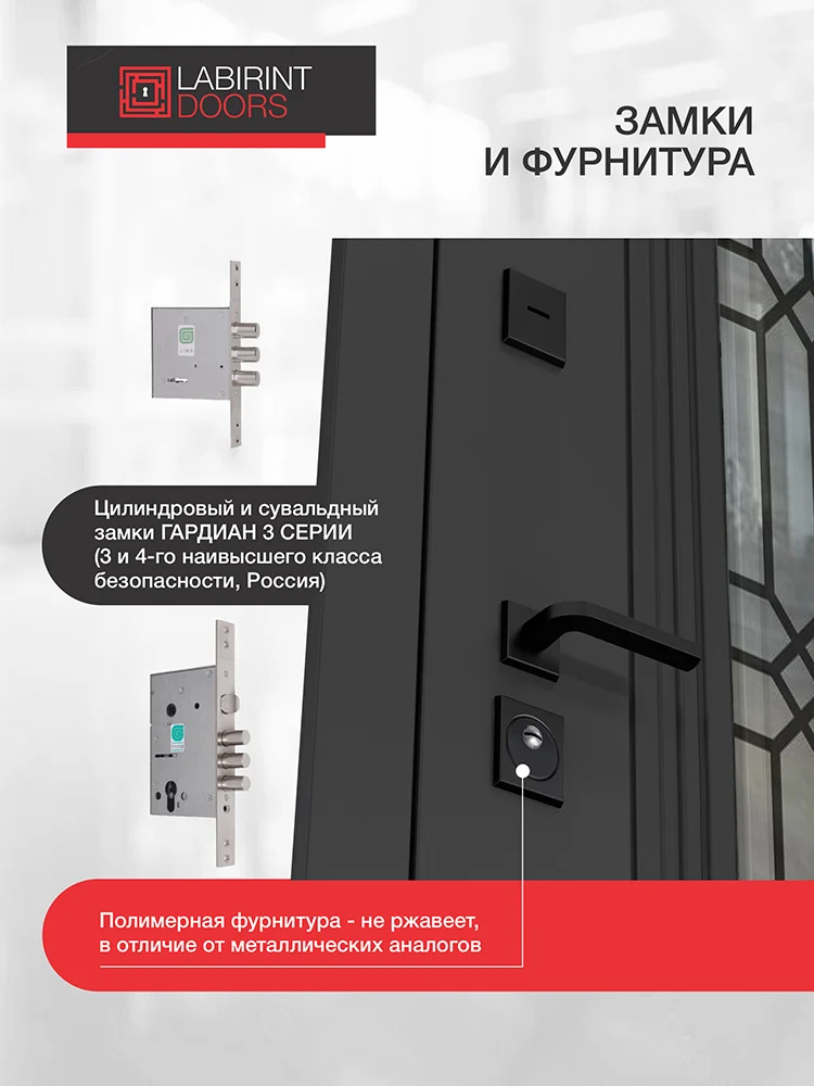 Входная дверь Имперо со стеклом и терморазрывом