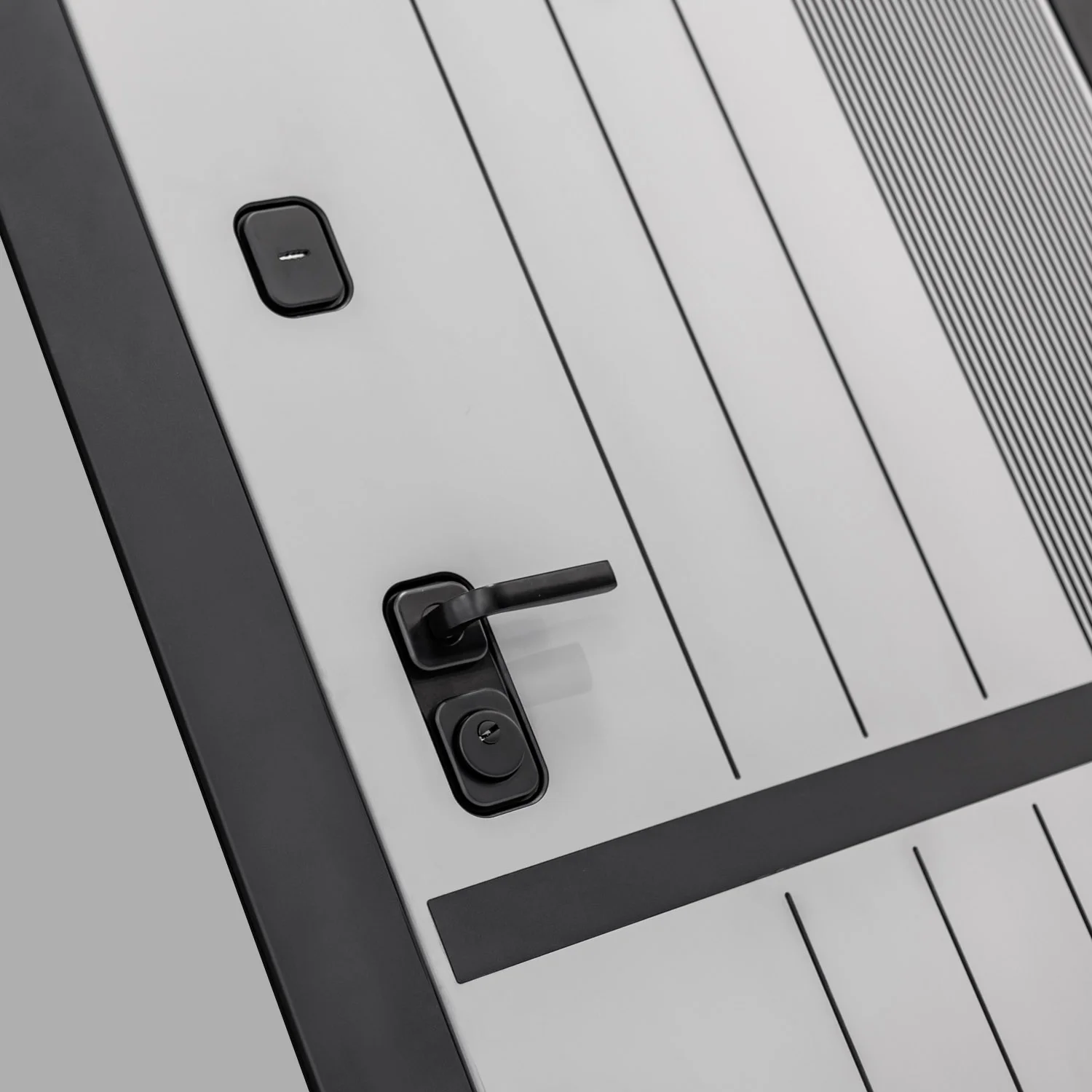 Входная дверь Скайлаб с Зеркалом 18 - Бетон светлый