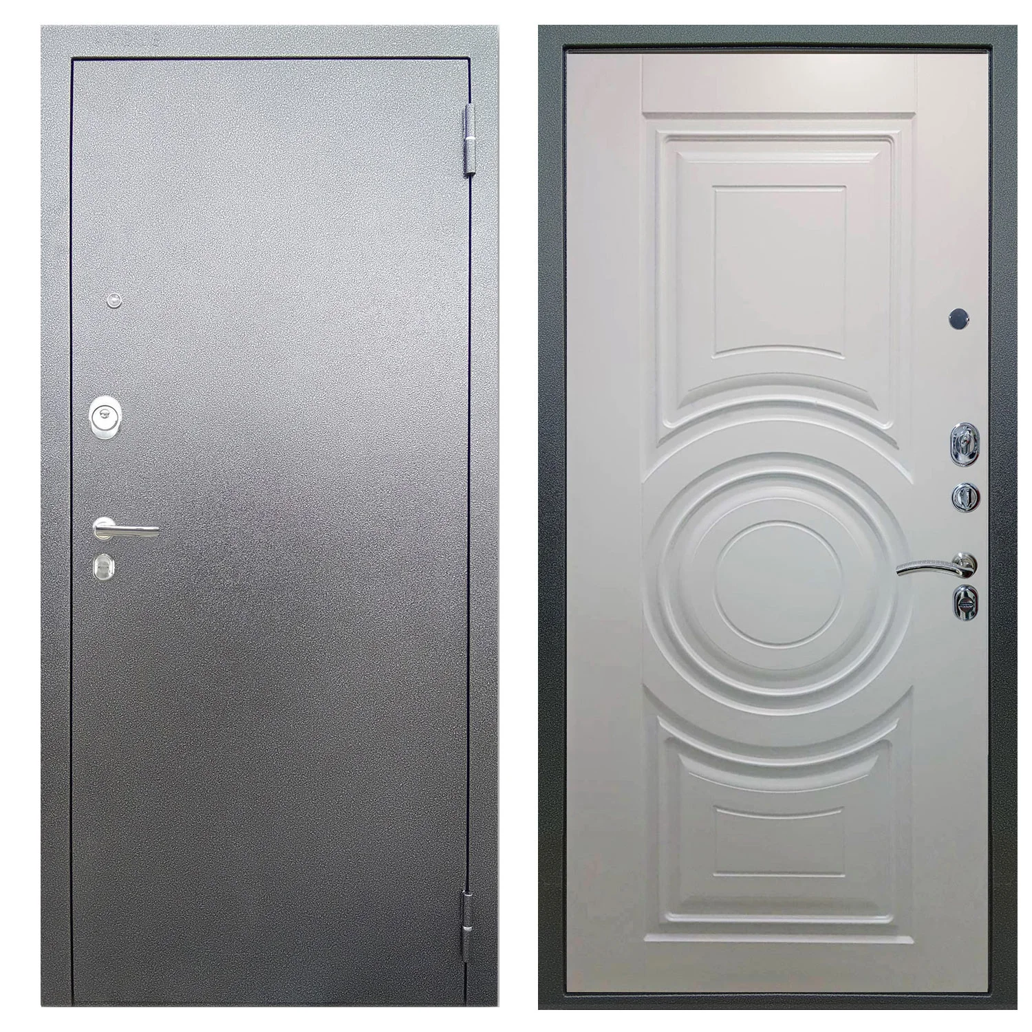 Сейф дверь Аргус АС Серебро Антик/ Могадиш белый