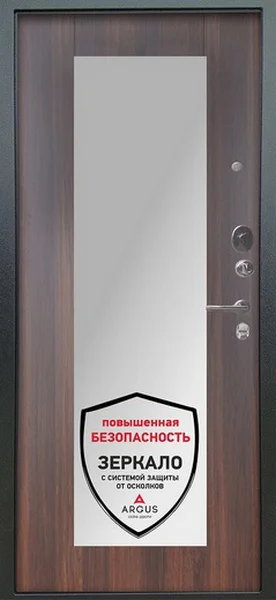 Сейф дверь Аргус Люкс 3К Милли Серебро Антик/Коньяк Калифорния