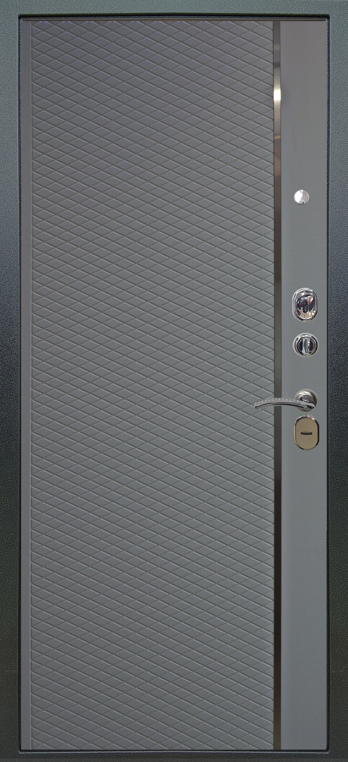 Входная дверь Аlex Doors Агат дуо темный бетон \ Лия Силк маус