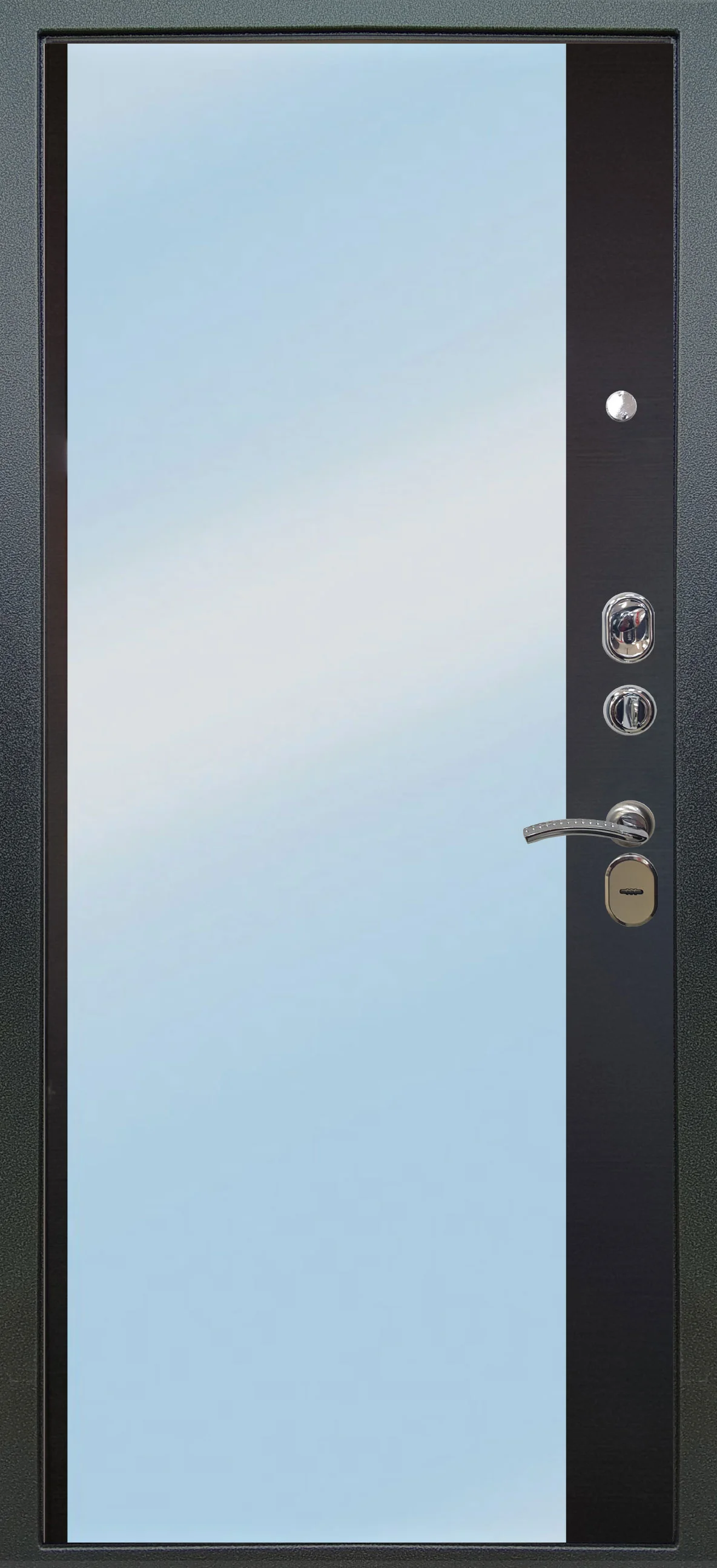Входная дверь Аlex Doors Агат темный бетон \ Магнум венге горизонт