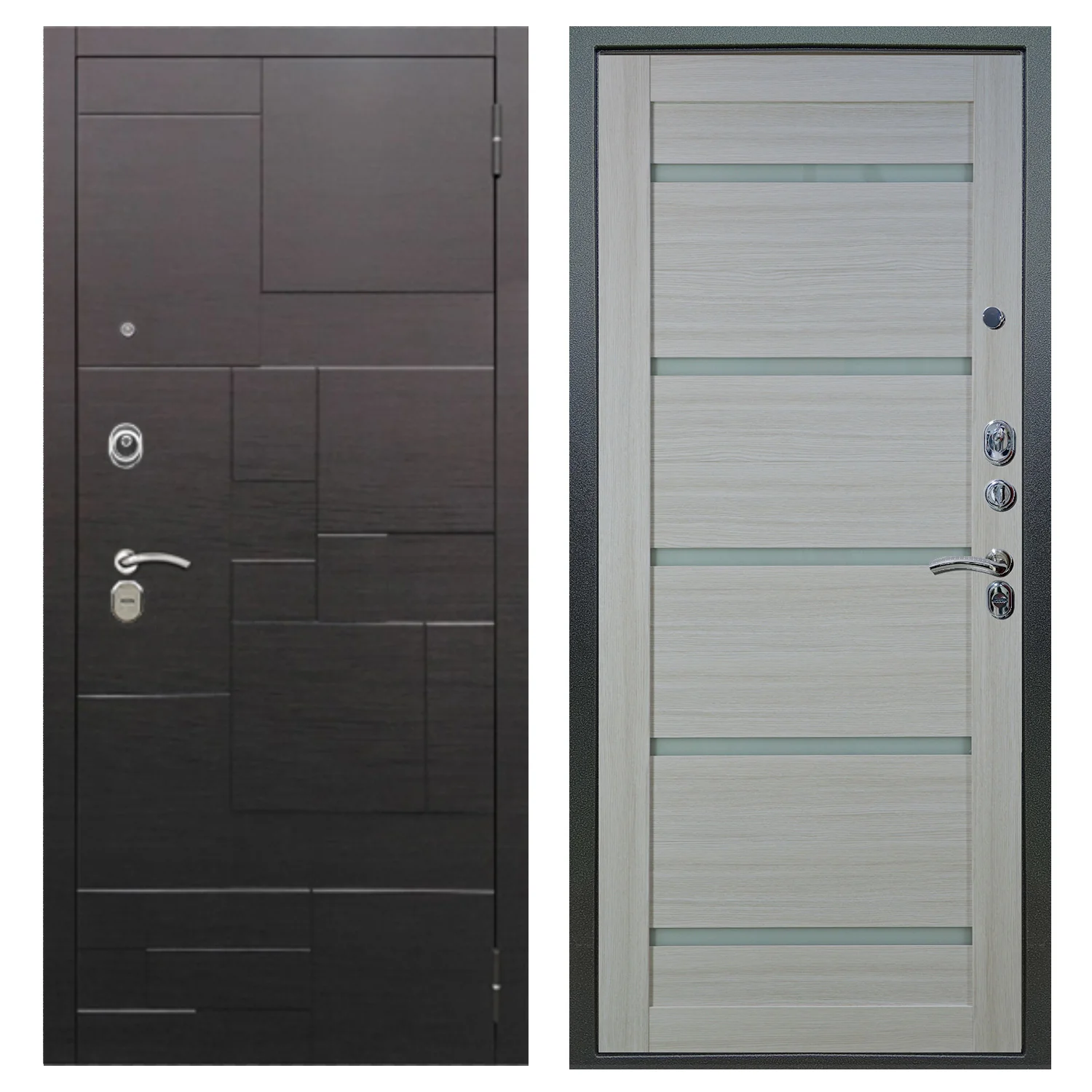 Входная дверь Аlex Doors Форт \ Александра белая лиственница