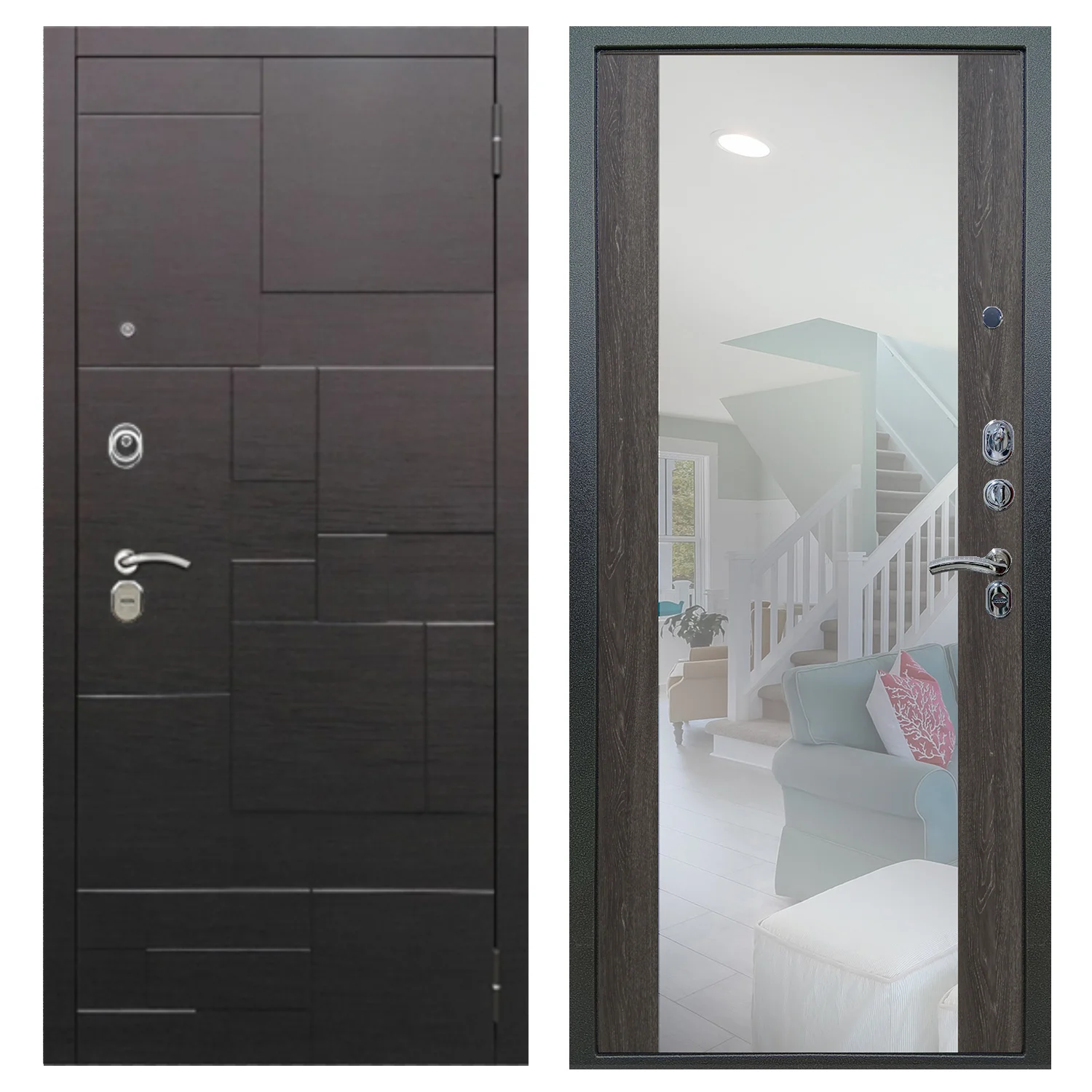 Входная дверь Аlex Doors Форт \ Вояж дуб филадельфия графит