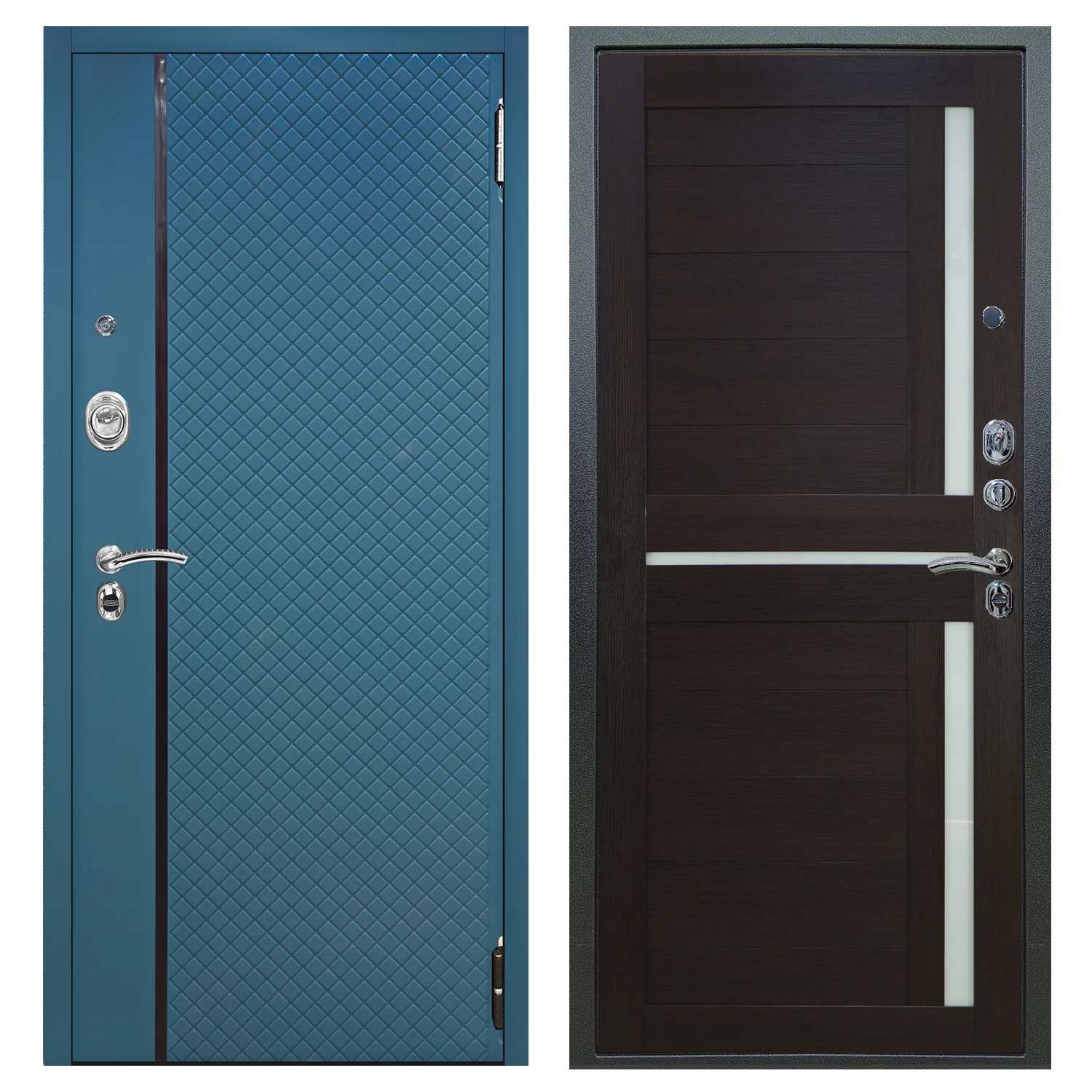 Входная дверь Аlex Doors Рина бирюза софт\ Мирра вельвет