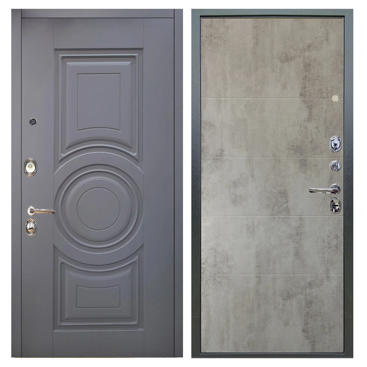 Входная дверь Аргус ЛЮКС  3К 2П Могадиш \ Агат светлый бетон