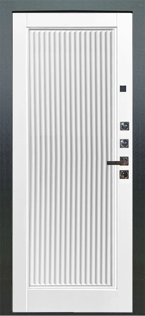 Входная дверь Аргус ЛЮКС ПРО 3К 2П Фрейда Черный Кварц / Багратион NEW ВМР белый