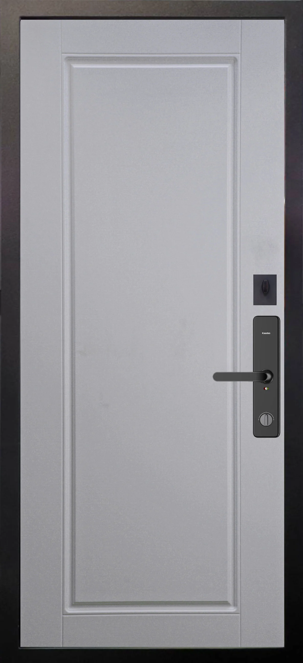 Входные двери Alex Doors Electronik Рина Бирюза софт / Тревор Белый софт